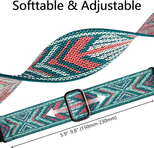 Miniatura 3 de Paquete de 5 bandas compatibles con Fitbit Versa 2 para mujeres/Versa Lite/SE, suave banda de nylon trenzada ajustable para un solo bucle
