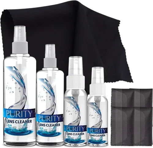 Miniatura 12 de Purity - Kit de limpiador de lentes de anteojos - 2 x 8 onzas y 1 x 2 onzas botella de spray limpiador de lentes + 2 paños de limpieza de microfibra
