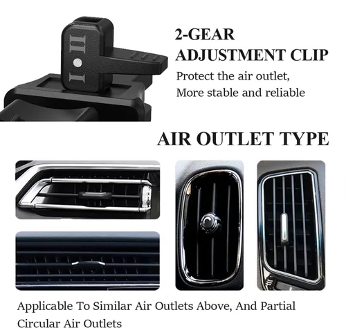 Miniatura 5 de Soporte para teléfono de coche, soporte para teléfono de coche, soporte universal de gravedad con bloqueo automático, manos libres