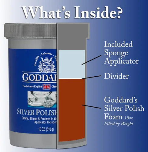 Miniatura 6 de Goddard's Espuma de pulido de plata, limpiador de joyas de plata para antigüedades, accesorios, adornos y más, limpiador para protección