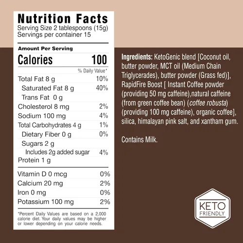 Miniatura 3 de Rapidfire - Mezcla de café instantáneo cetogénico de alto rendimiento, apoya la energía y el metabolismo, 15 porciones, marrón, 7.93 onzas