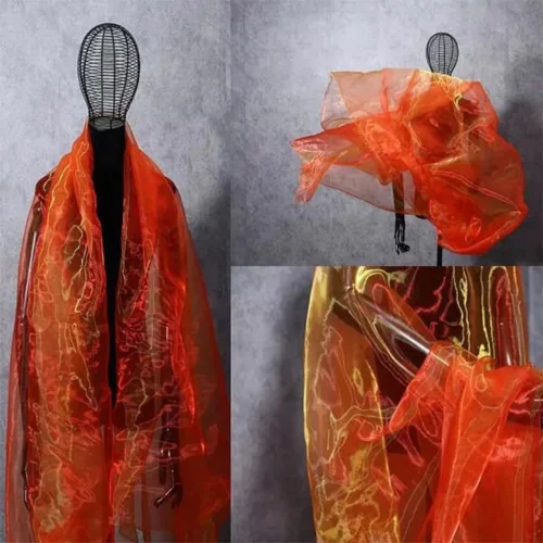Miniatura 17 de Tela de organza transparente ligera de dos tonos, tela de gasa holográfica iridiscente de encaje, tela de tul oganza para vestido, fiesta, fondo