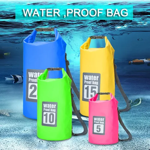 Miniatura 6 de Bolsa seca impermeable, mochila de almacenamiento seca ligera con parte superior enrollable, natación, canotaje, kayak, campamento, playa