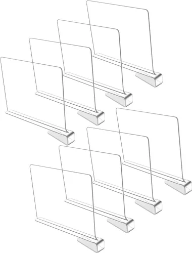 Sooyee Hermosos 8 separadores de estantes acrílicos, perfectos para armarios, cocina, dormitorio, organización de estanterías para organizar ropa,