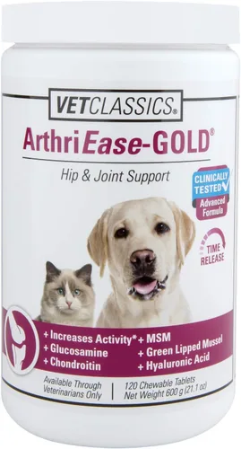 Miniatura 7 de Vet Classics ArthriEASE-Gold - Soporte avanzado para articulaciones para perros, gatos, apoya la flexibilidad de las mascotas, las molestias - Ayuda