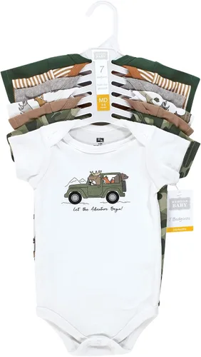Miniatura 2 de Hudson Baby Body unisex de algodón para bebé, Animal Adventure, 9-12 meses, Animal Adventure