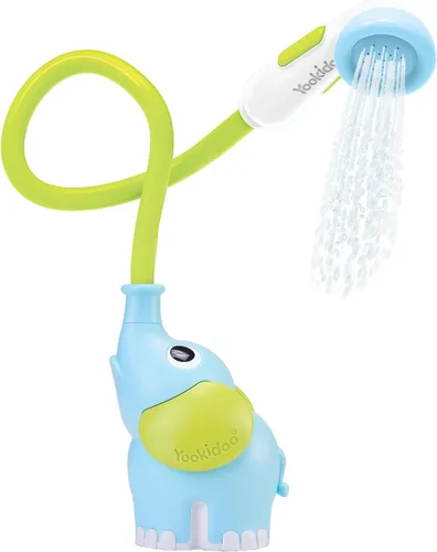 Yookidoo - Cabezal de ducha para baño de bebé con forma de elefante y boquilla con forma de trompa - para bebés recién nacidos en tina o fregadero
