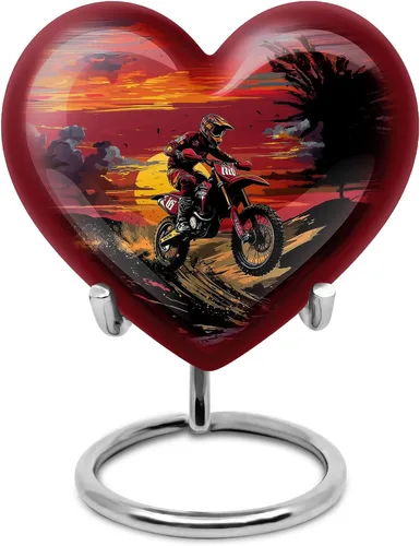 Miniatura 17 de Urnas de motocicleta para cenizas para adultos, hombres y mujeres, pequeñas urnas de recuerdo de motocicleta para cenizas de hombre, urna