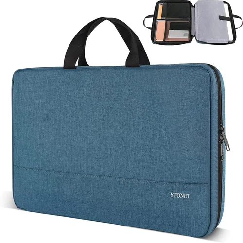 Miniatura 29 de Ytonet Funda profesional para transportar laptop de 15.6 pulgadas, resistente al agua, compatible con la TSA, con asas, compatible con laptops Rosa
