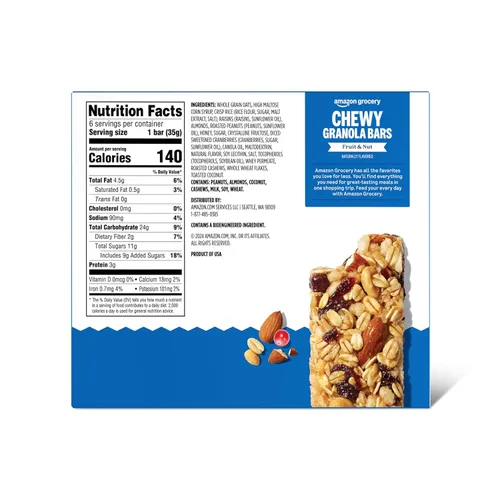 Miniatura 2 de Marca Amazon – Happy Belly Fruit & Nut Chewy Trail Mix Barras de granola, 6
