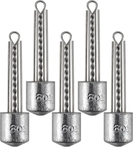 Dr.Fish Paquete de 5 Spider Surf Pesca Sputnik Sinker 1oz-8oz Agua Salada Beach Casting Sea Bottom Holder