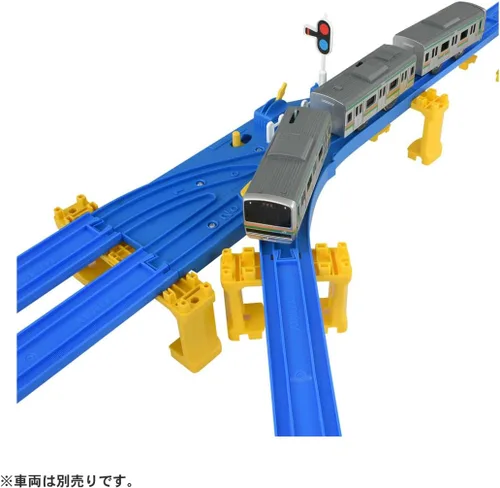 Miniatura 2 de Takara Tomy HO Scale - Pista de tren de plástico mediano con riel medio recto (R-16)