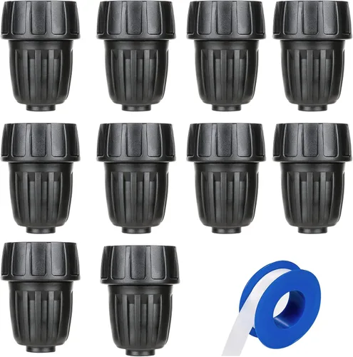10 tubos de riego por goteo de 1/2 pulgada a grifo/adaptador de manguera de jardín, 3/4 pulgadas FHT a 1/2 pulgadas (1/2 pulgadas de diámetro