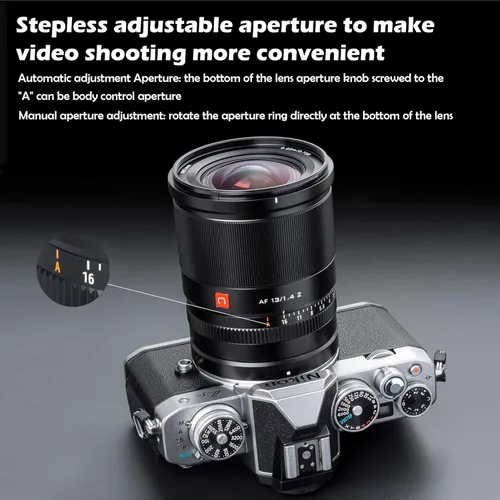 Miniatura 2 de Viltrox AF 13mm F1.4 Lente APS-C para Montura Nikon Z, Lente Prime de Enfoque Automático Gran Angular Ultra para Cámaras Nikon Z-Mount Z6III ZF Z9