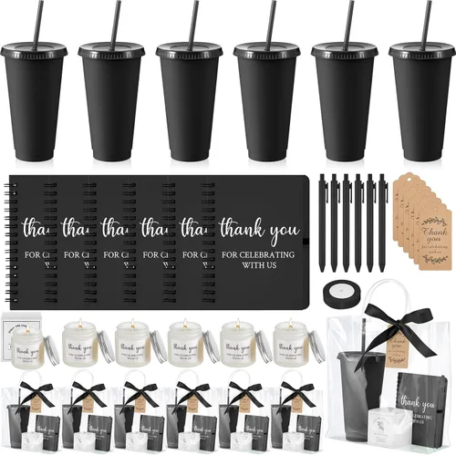 Miniatura 38 de Nuogo Juego de 6 premios de ducha para padres para jugadores, adultos, incluye vaso de plástico, cuaderno, velas perfumadas, bolígrafo, bolsa