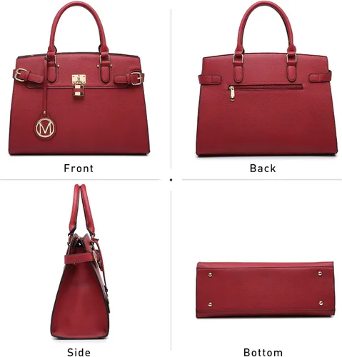 Miniatura 6 de Marco M - Bolso de mano y bolso para mujer con asa superior y cartera a juego
