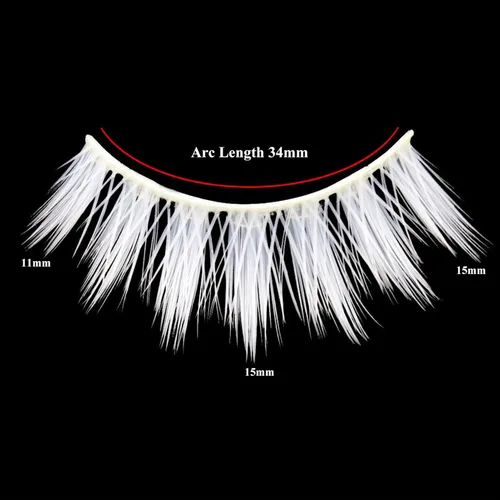 Miniatura 7 de Luwigs Pestañas postizas blancas para cosplay, Halloween, herramientas de extensión de pestañas blancas, reutilizables, aspecto natural, anime