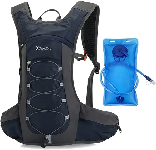 Miniatura 8 de Croogo Mochila de hidratación para correr con vejiga de agua de 2 litros, ligera, para ciclismo, para hombres y mujeres, color rojo OT05