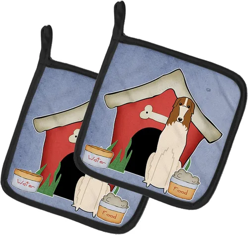 Miniatura 132 de Caroline's Treasures BB2894PTHD Dog House Collection Chow Chow Chow - Par de soportes para ollas, 7.5HX7.5W, multicolor 4-Azul