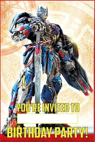 Miniatura 2 de 20 invitaciones y sobres dinámicos de cumpleaños de Robot Hero Adventure - Invitaciones de fiesta de feliz cumpleaños para niños, 6 x 4 pulgadas