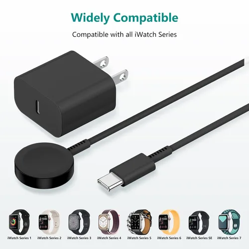 Miniatura 7 de Upgraded Apple Watch Charger, Magnetic Fast Charger, USB C Charger Block Plug Adapter with 3FT iWatch Portable Wireless Fast Charging Cable Cord for