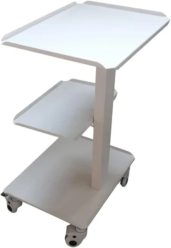 Miniatura 7 de TECHTONGDA Carrito de belleza móvil para salón, carrito rodante de 3 niveles, carrito de esteticista con ruedas, carrito de rodillo de salón