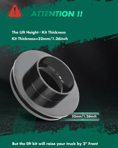 Miniatura 2 de SCITOO Kit de elevación de nivelación delantera de 2 pulgadas para Chevrolet 1999-2007 Espaciador de puntal de elevación compatible con Chevrolet