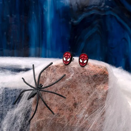 Miniatura 5 de Marvel Spider-Man Face Front Stud Earrings