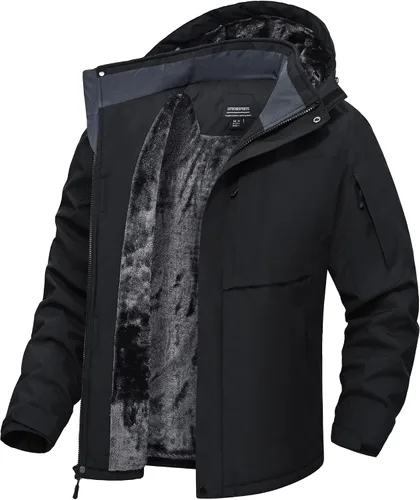 Miniatura 8 de Chaquetas de invierno para hombre, esquí, nieve, impermeable, forro polar, resistente al viento, 6 bolsillos