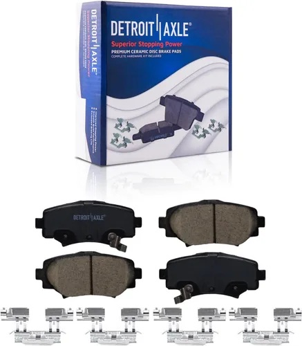Miniatura 41 de Detroit Axle - Pastillas de freno traseras para Mercedes-Benz C230 C240 C280 C320 C350 CLK320 CLK350 CLK430 E300 E320 E420 E430 SLK350, pastillas