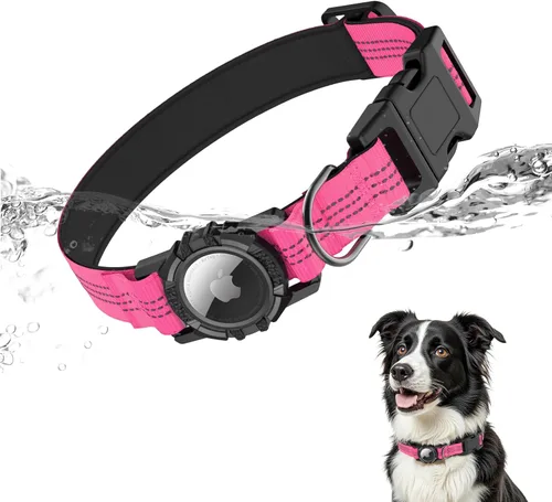 Miniatura 8 de Collar para Perros AirTag, Impermeable IP68 Collares para Perros con Air Tag Integrado Reflectantes, Ultra-Duradero, Cómodo Acolchado, Collares