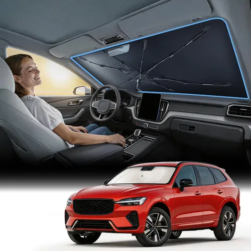 Miniatura 38 de Nmoiss [Escudo térmico con revestimiento de vinilo] Parasol para parabrisas personalizado para Mazda 3, protege el automóvil de los rayos solares