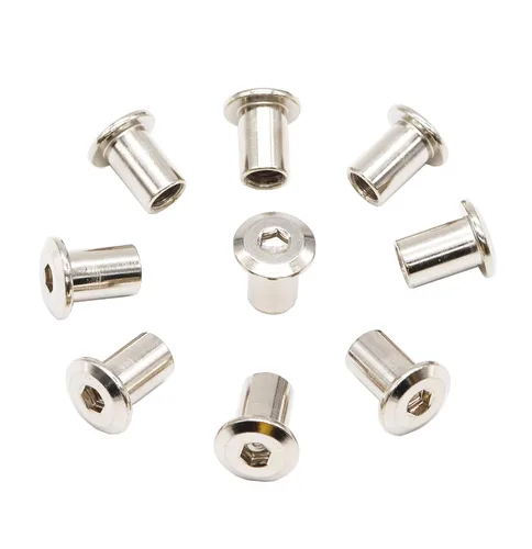Miniatura 13 de Tornillos de cabeza Allen avellanados con remache M8 x 3.937 in, tornillos de conexión para muebles, acero inoxidable 304