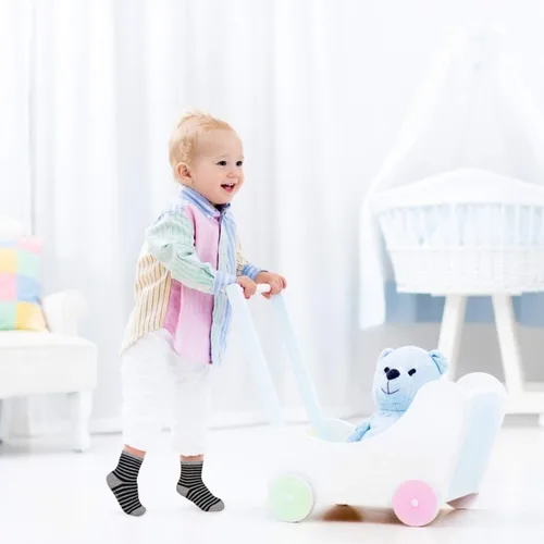Miniatura 2 de Tphon Calcetines antideslizantes para niños pequeños con agarre, 12 pares de calcetines antideslizantes para niños y niñas de 1 a 7 años