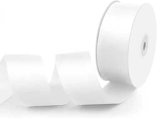 Miniatura 25 de Cinta de tela de satén de 1-1/2 pulgadas de ancho x 50 yardas, cinta negra perfecta para lazos de bricolaje, guirnaldas, envoltura de regalos