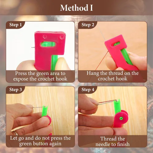 Miniatura 4 de Ayuda de Enhebrado Automático Enhebrador de Agujas, Mini Enhebradores de Agujas de Máquina de Coser Manual, Enhebrador de Agujas de Costura a Mano 1