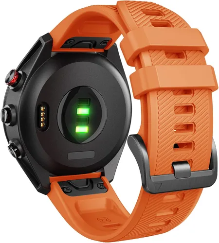 Miniatura 10 de ANCOOL Correa de reloj Garmin S62/Forerunner 945/955/965/970, banda de silicona de 0.866 pulgadas para Fenix 8 de 1.772 pulgadas, Fenix 7/6/5, Negro