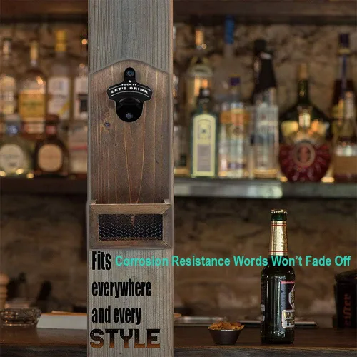 Miniatura 7 de Abrebotellas montado en la pared, divertido abridor de botellas de Navidad para hombres, padres, amantes de la cerveza, novedad para cumpleaños, día