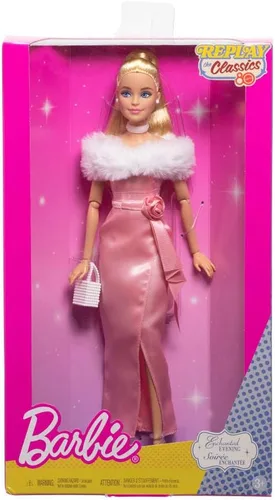 Miniatura 6 de Barbie Muñeca de moda de noche encantada en vestido rosa, Mattel Replay The Classics Collection