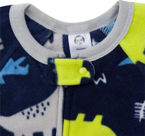 Miniatura 4 de Gerber Baby Boys' Toddler Loose Fit Flame Resistant Fleece Footed Pajamas 2-Pack