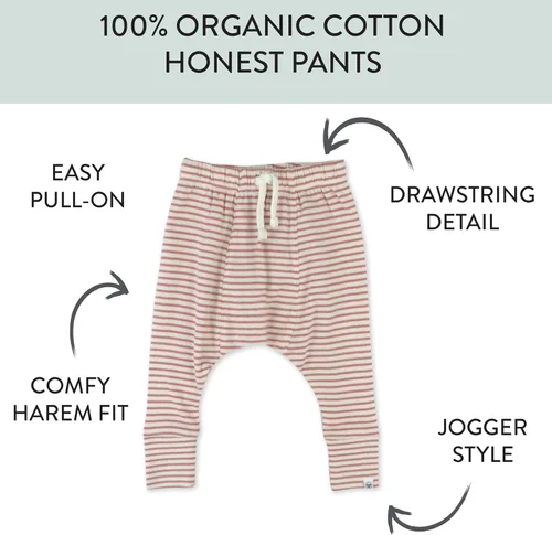 Miniatura 2 de HonestBaby Multipack Honest - Pantalones deportivos de meter 100% algodón orgánico para bebés y niños pequeños, niños, niñas, unisex