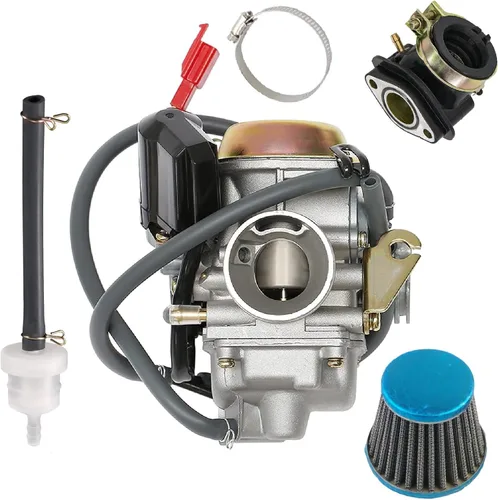 PD24J GY6 Carburador de 150cc Compatible para Ciclomotor ATV Go Kart Scooter 125cc 150cc 4-Tiempos Motor 150cc Kazuma Taotao Roketa SunL Baja Eagle