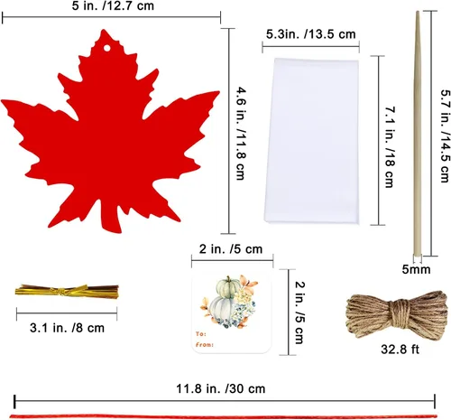 Miniatura 3 de Winlyn Juego de 48 juegos de adornos de otoño de colores mágicos para rascar de otoño, hoja de arce, hoja de roble, calabaza, manzana, bellota, kits