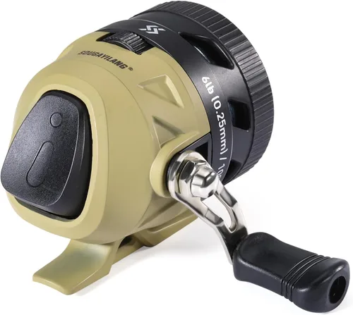 Miniatura 3 de Sougayilang Spincast - Carrete de pesca, relación de engranajes de alta velocidad 3.9:1, diseño de cebo de botón sin problemas y mango reversible