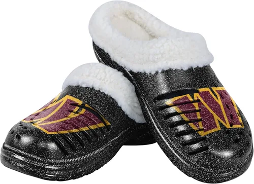 Miniatura 22 de FOCO - Zuecos con logotipo del equipo de la NFL para mujer, forro de sherpa y brillo