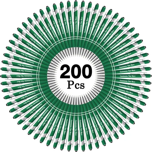 Miniatura 23 de Hasta 500 bolígrafos personalizados a granel con logotipo de mensaje de nombre comercial, bolígrafos grabados personalizados con lápiz óptico