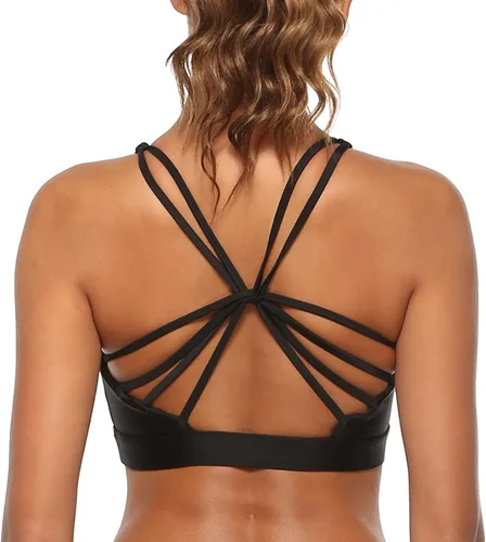 Miniatura 6 de IHGFTRTH Women Fitness Beautiful Hot Sexy Yoga Bra Back Plug Cell Phone Pocket Yoga Bra Sports Bra Cropped Workout Tops