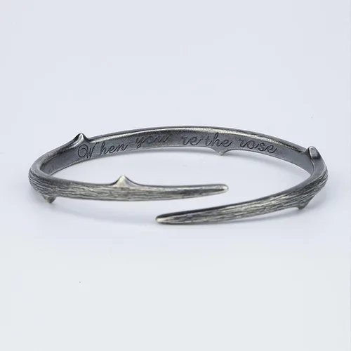 Miniatura 2 de Caiyao Pulsera de espinas abiertas, estilo retro, punk, de seguridad, ajustable, gótico, con púas para adolescentes