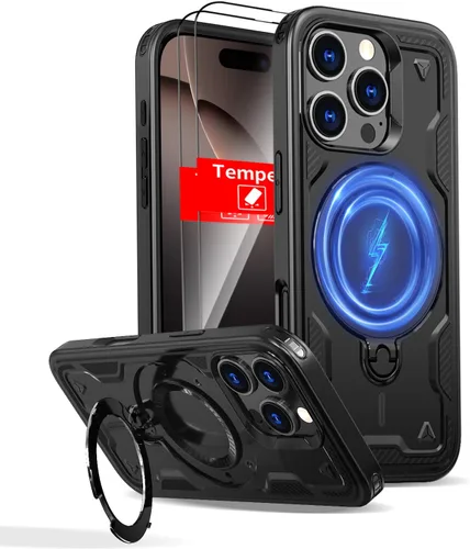 Miniatura 31 de Funda magnética para Google Pixel 9A compatible con cargador inalámbrico MagSafe, para Pixel 9A, funda de teléfono integrada de 360 °, con 2