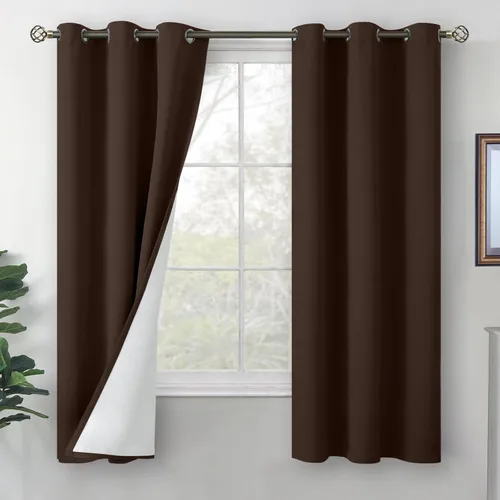 Miniatura 32 de BGment Cortinas opacas cortas de 30 pulgadas de largo, 2 paneles de cortinas 100% de oscurecimiento de la habitación para ventanas pequeñas